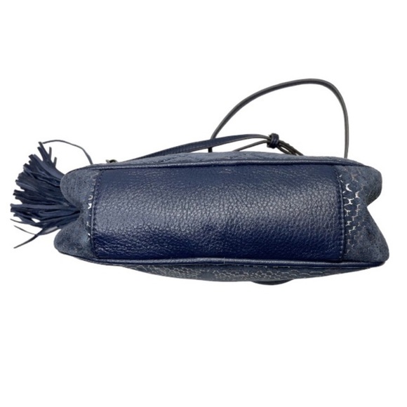 AIMEE KESTENBERG Blue Suede Snake Print Crossbody - Picture 9 of 11